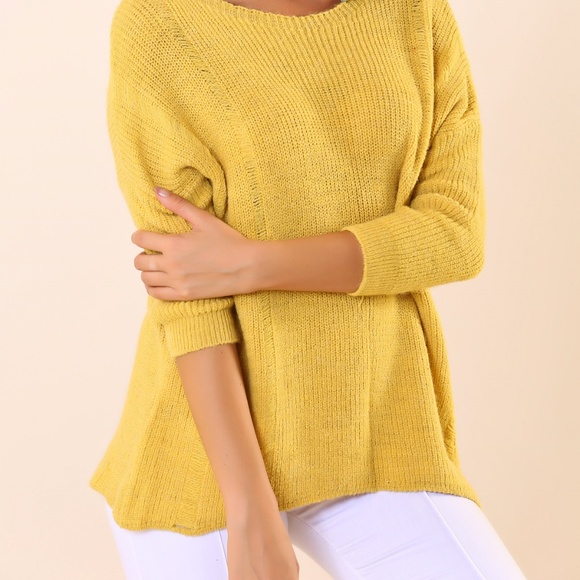 Honey Mustard Knit Sweater Top - Picture 4 of 7